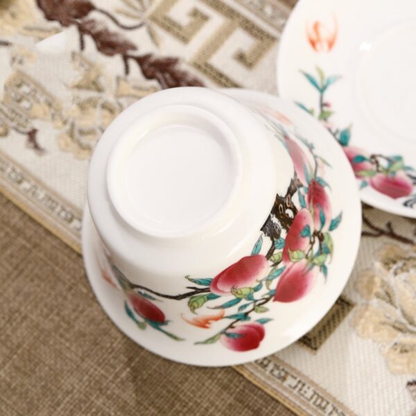 Sancai Hover Tea Cover Bowl(Chinese Tea Set) - Image 4