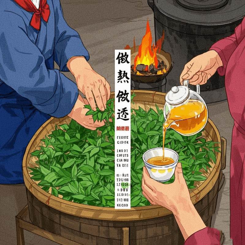 Comparison of traditional and modern oolong processing, highlighting caffeine in oolong tea variations