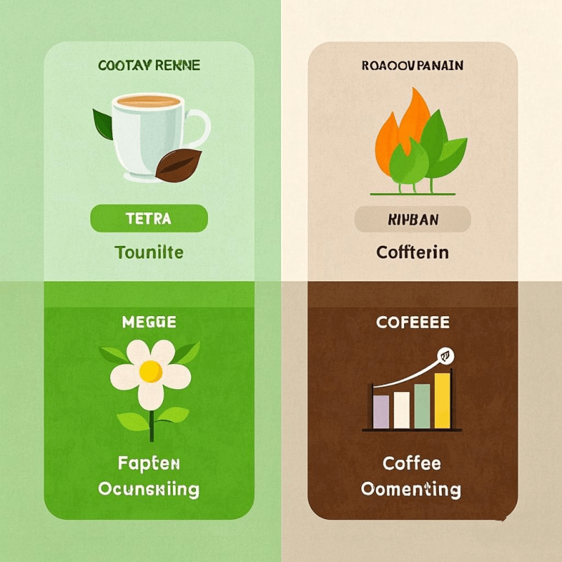 Infographic showcasing the key differences between oolong tea and green tea, including taste, oxidation, caffeine content, and antioxidant levels. A visual guide for readers asking: is oolong tea good for you?
